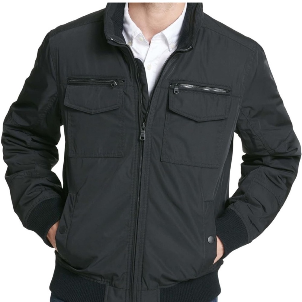 Tommy Hilfiger Men’s Water- & Wind-Resistant Jacket — XL | Black